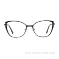 Luxury Bevel Metal Women Cat Eye Optical Frames